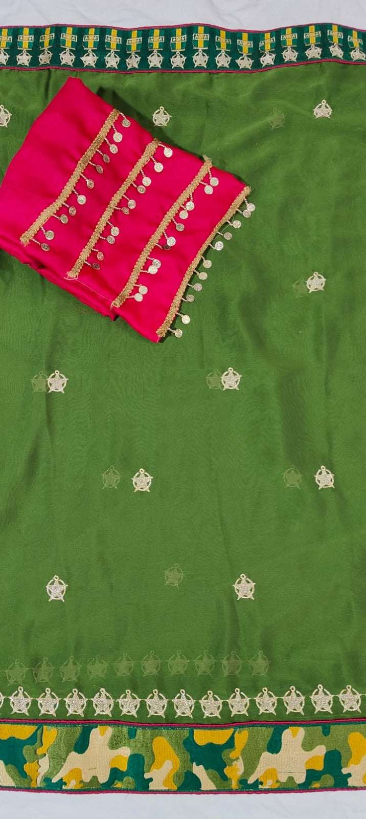 CRPF Fauji Ki Faujan Premium Edition Theme Saree