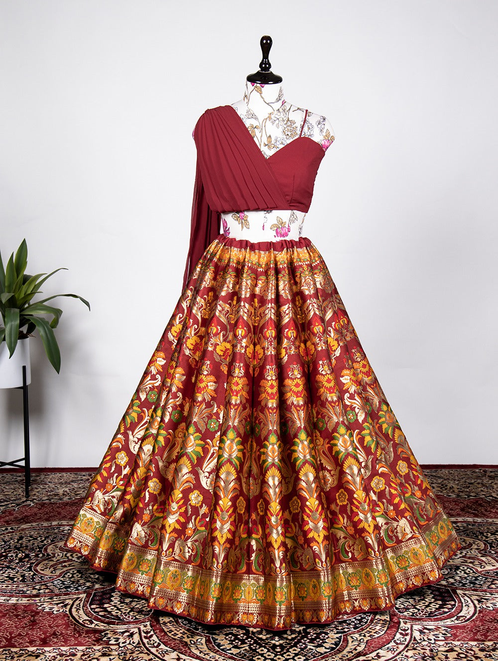 Attractive Banarasi Silk Work Lehenga Choli