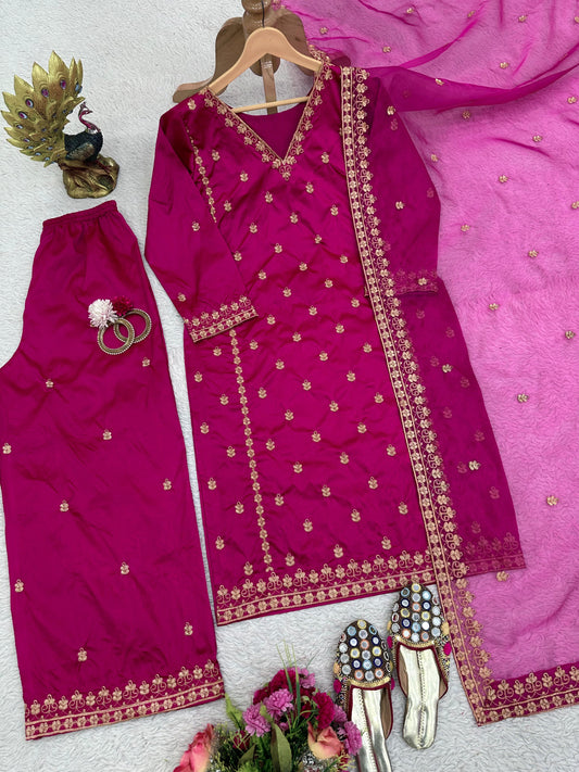 Beautiful tapeta Silk Work  Salwar Suit