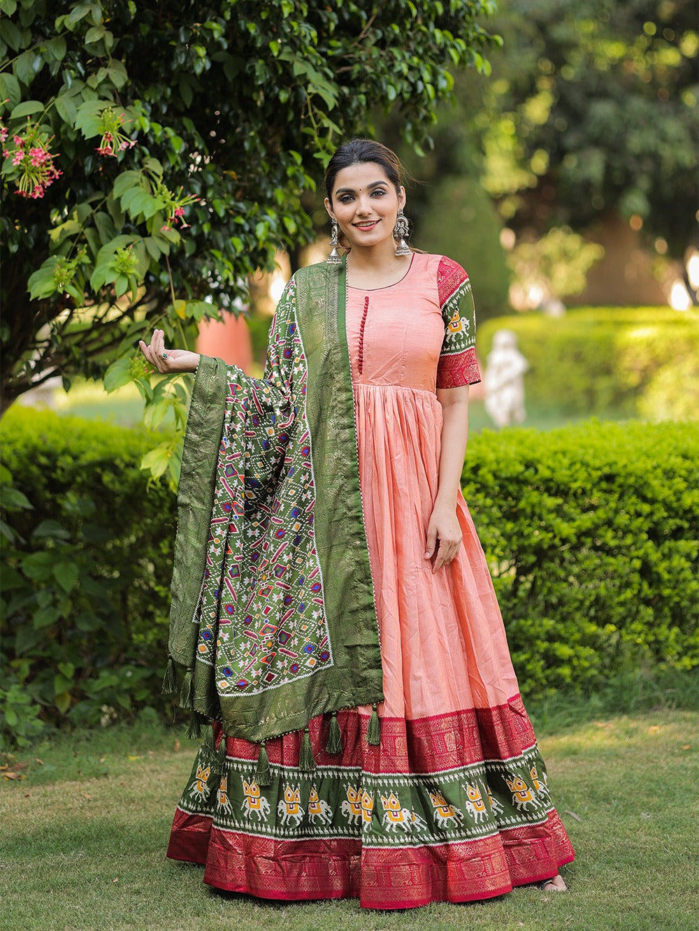 Designer Dola Silk work gown