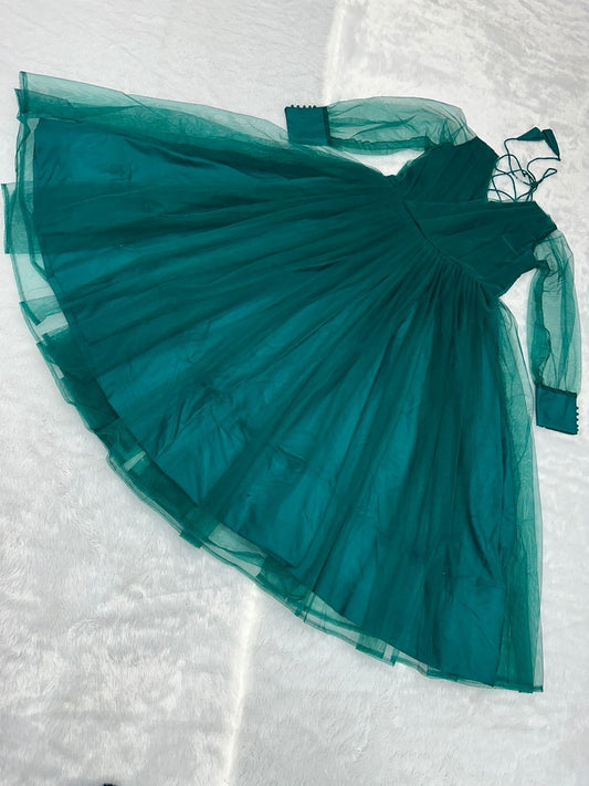 खूबसूरत बटरफ्लाई नेट वर्क गाउन