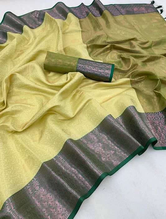 शुद्ध कांजीवरम सिल्क वर्क साड़ी