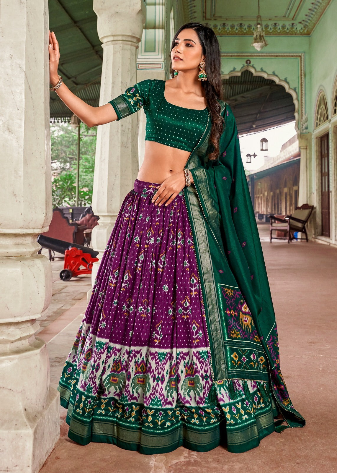 Traditional Patola Printed Work Lehenga Choli