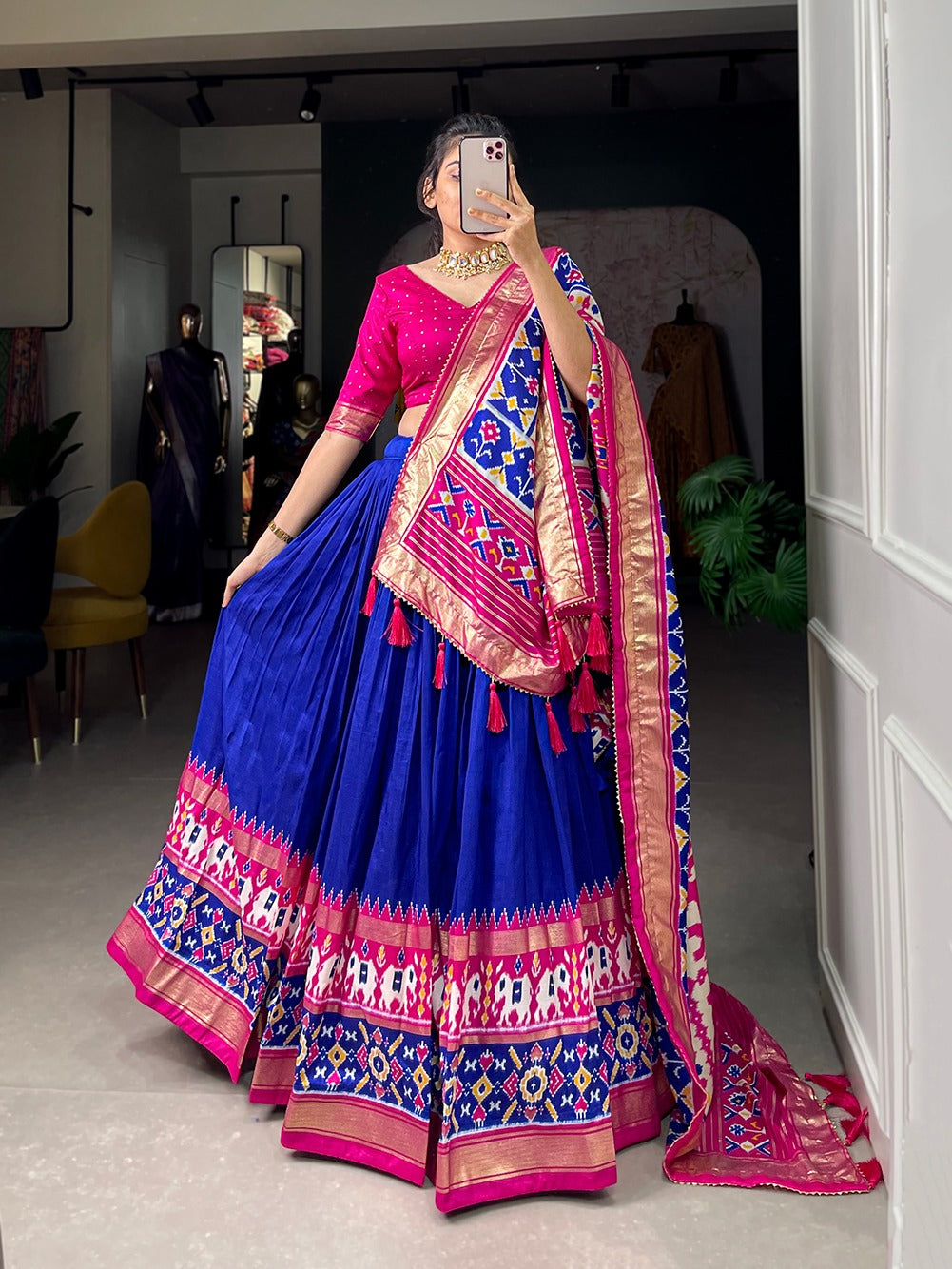 Unique Designer Tussar Silk Work Lehenga Choli