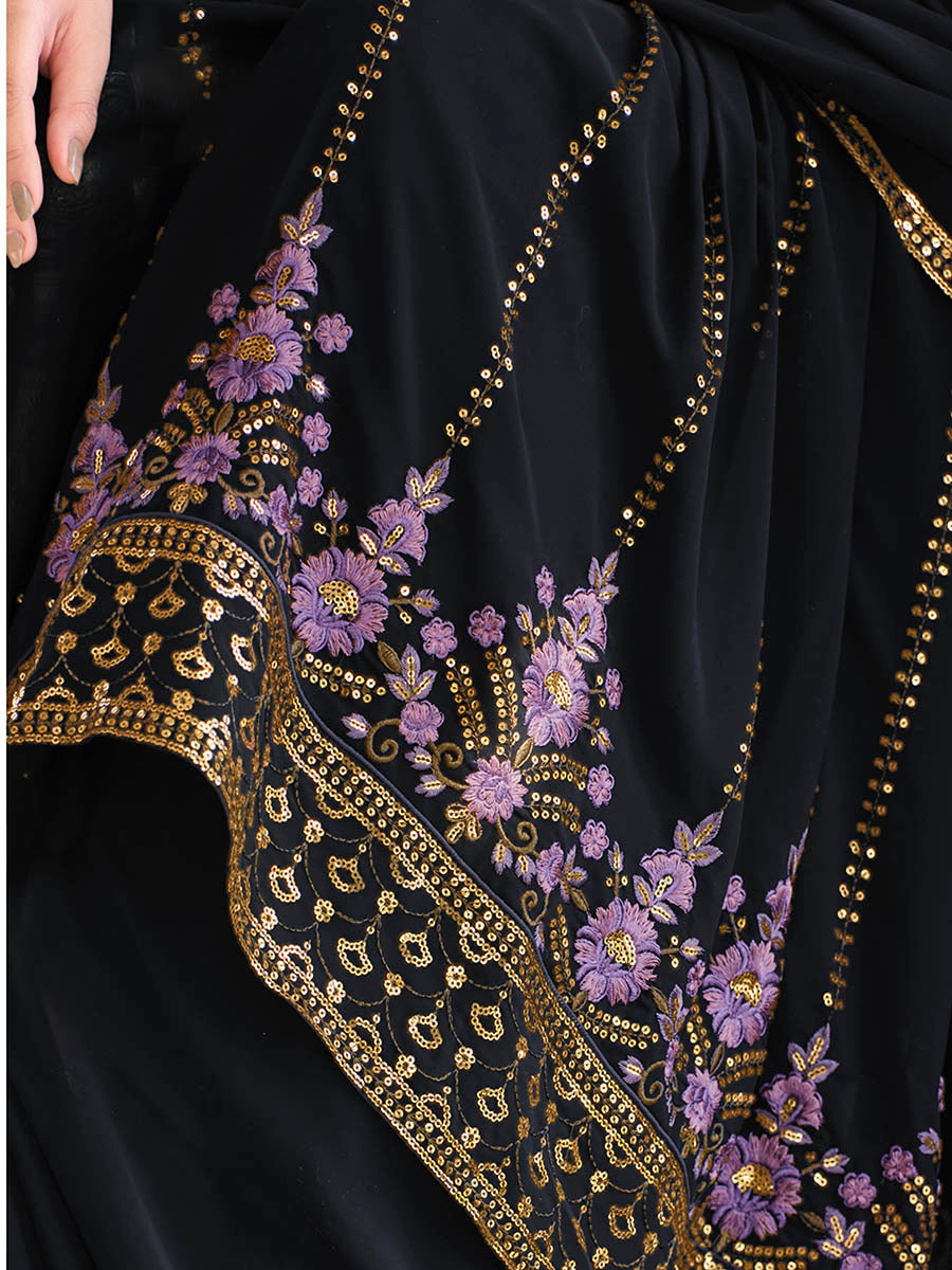 Dark Blue Real Georgette Gharara Suit