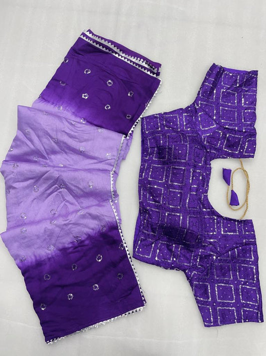 खूबसूरत विस्कोस सीक्वेंस वर्क साड़ी