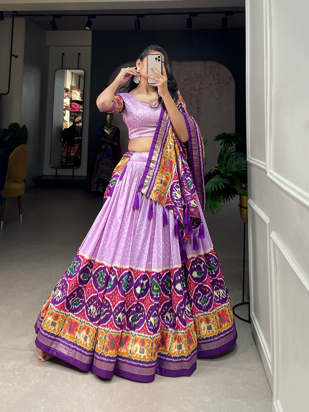 Beautiful Tussar Silk Work Lehenga Choli