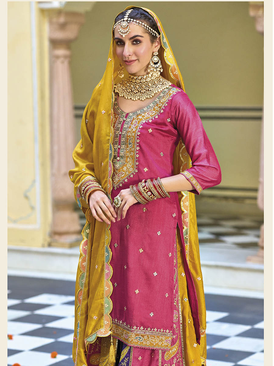 Multicolour Embroidered Sharara