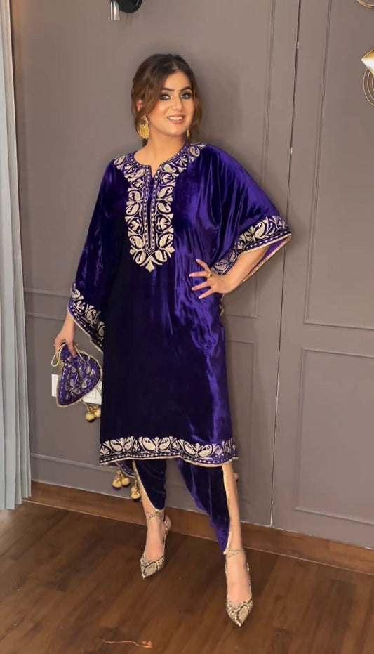 unique Designer Viscos Velvet Work Salwar Suit