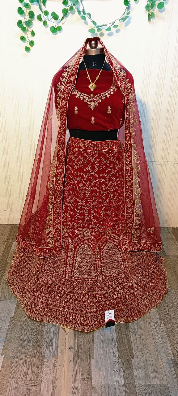 Sterling Royal 9000 Velvet Bridal Lehenga Choli