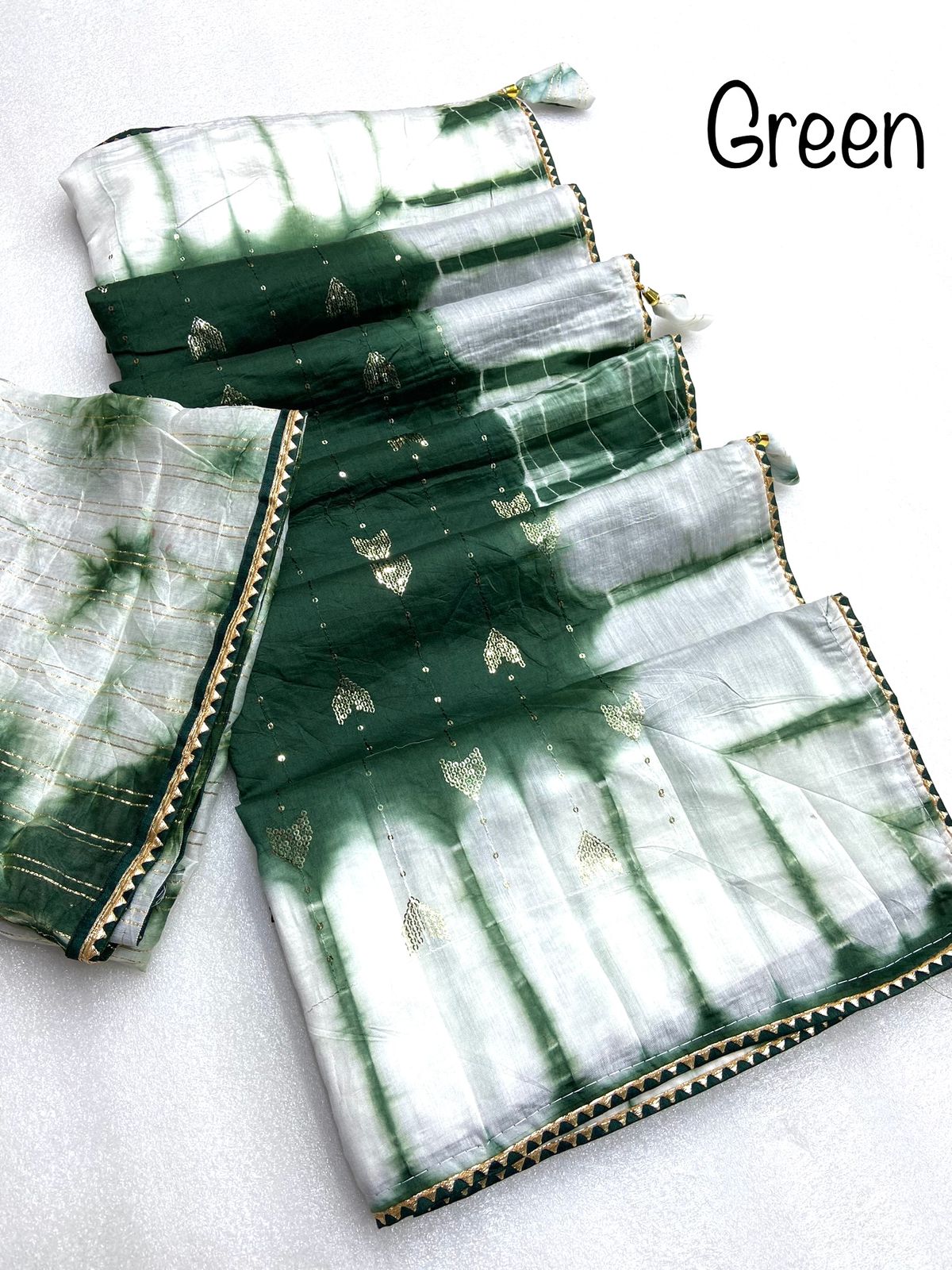 Unique Batik Printed Cotton Work Saree