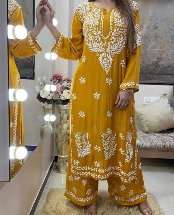 Looking Beautiful Colour Whit Havy Reyon Frbric Work Dress