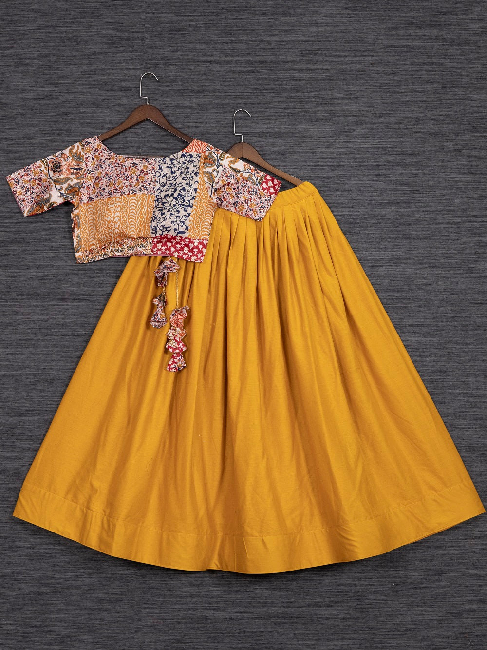 Mustard Color Pure Cotton Lehenga Choli