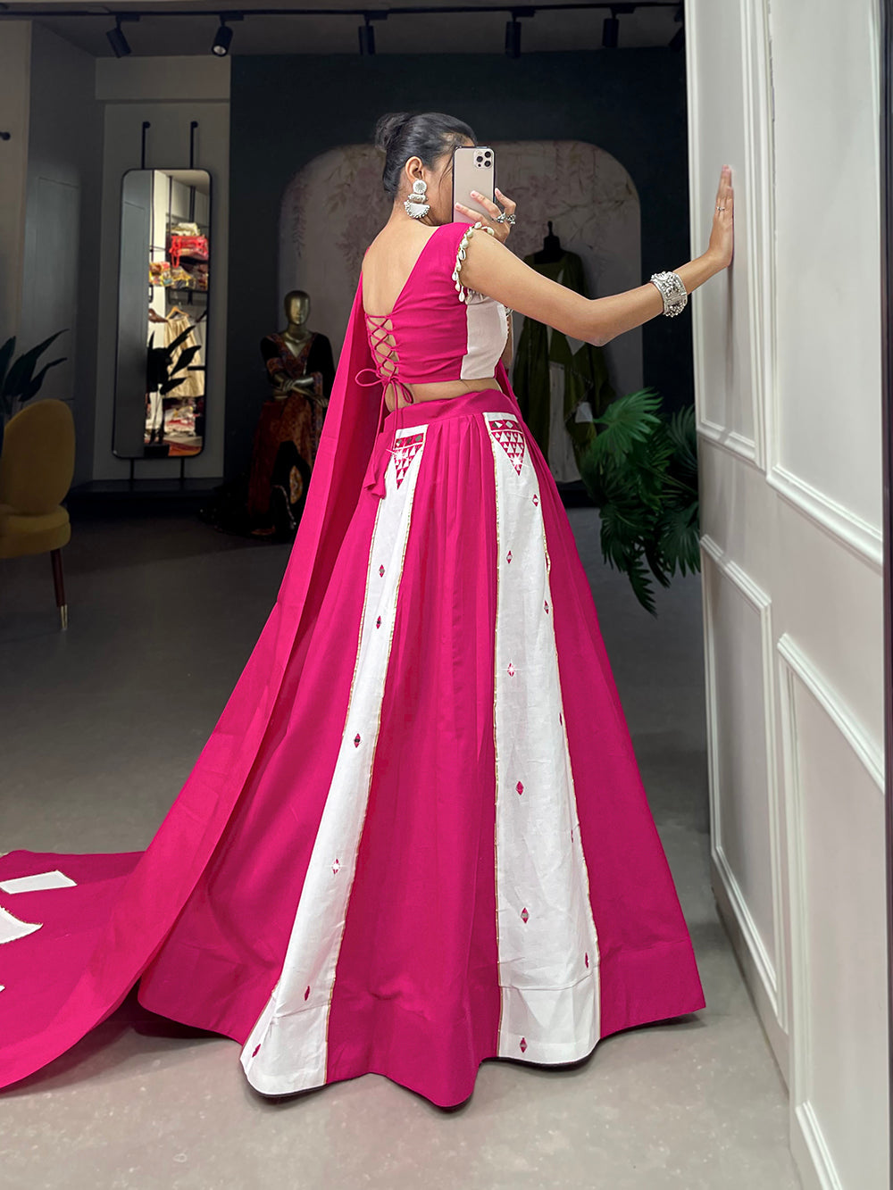 pink-color-mirror-work-with-gota-patti-cotton-chaniya-choli